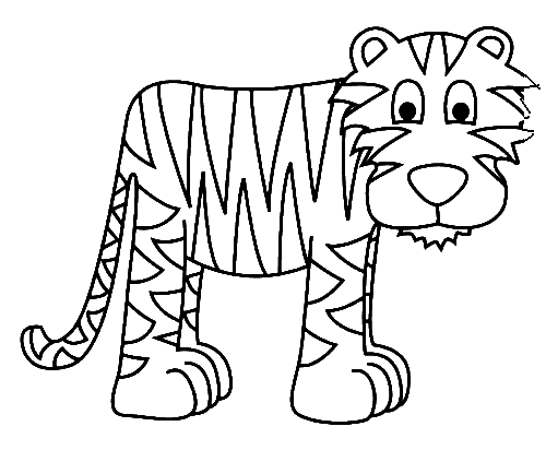 Para colorear de tigre de bengala - Imagui