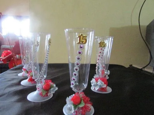 Imagenes copas decoradas para XV años - Imagui