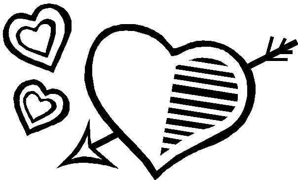 Dibujos de corazones en blanco y nego - Imagui