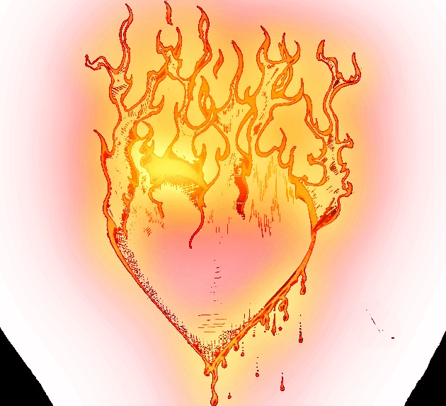 Imagenes de corazones en llamas con alas - Imagui