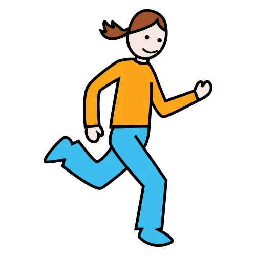 Niño en caricatura corriendo - Imagui