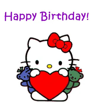 Imagenes de cumpleaños. Feliz cumpleaños con Hello Kitty