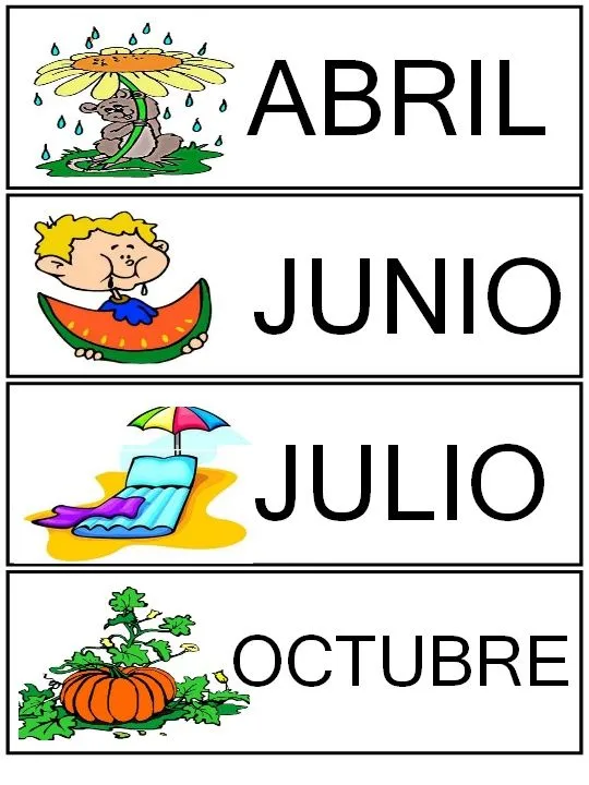 Meses del año en español - Imagui