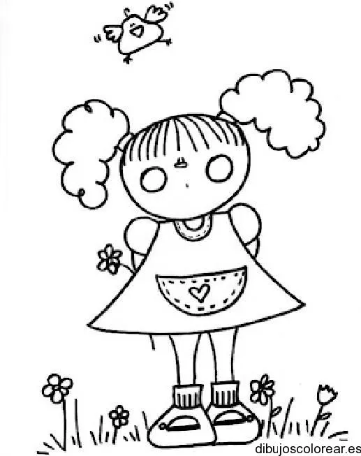 Dibujos animados de niñas para colorear - Imagui