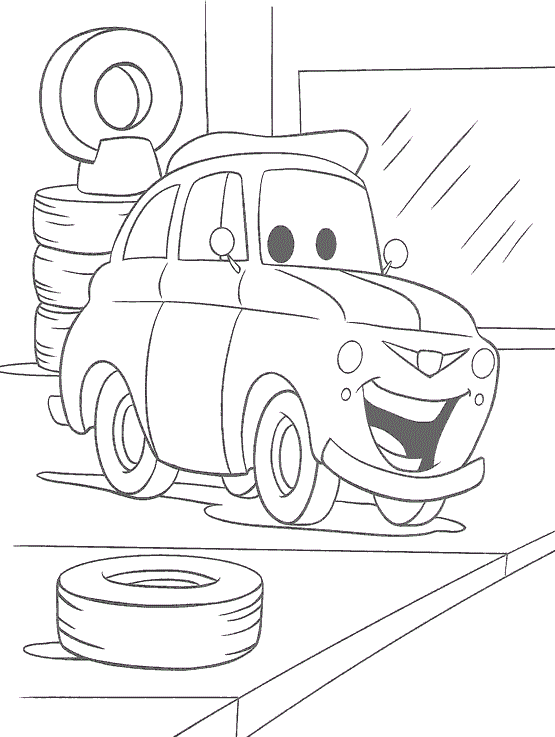 Dibujos de autos CARS para colorear - Imagui