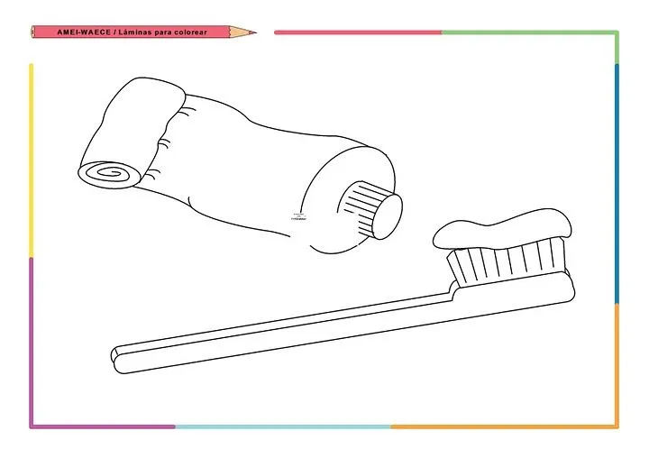 Imágenes de utensilios de higiene personal para colorear - Imagui