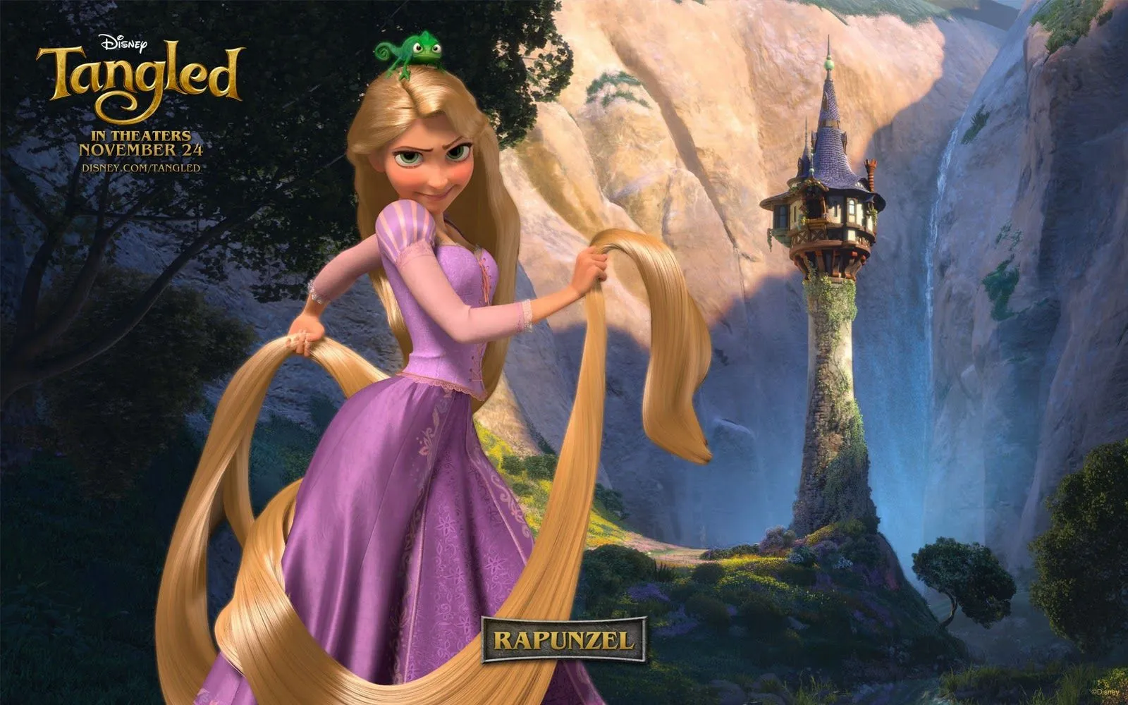Imagen de enredados con Rapunzel y Pascal, el camaleon Imagen de enredados con Rapunzel y Pascal, el camaleon