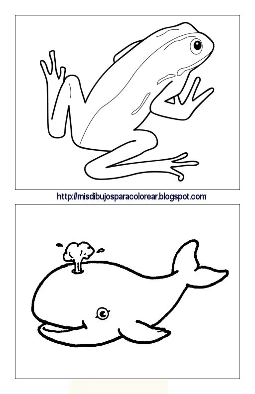 Dibujos para colorear faciles de animales - Imagui