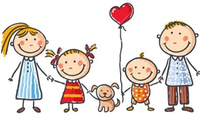 Imagenes de una familia feliz en caricatura - Imagui