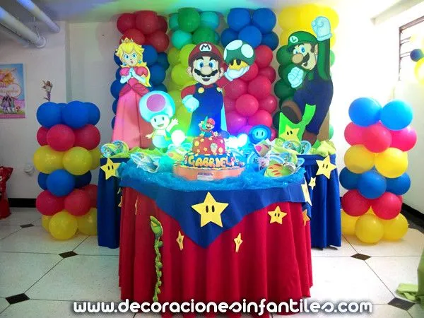 Fiestas de Mario Bros infantiles - Imagui