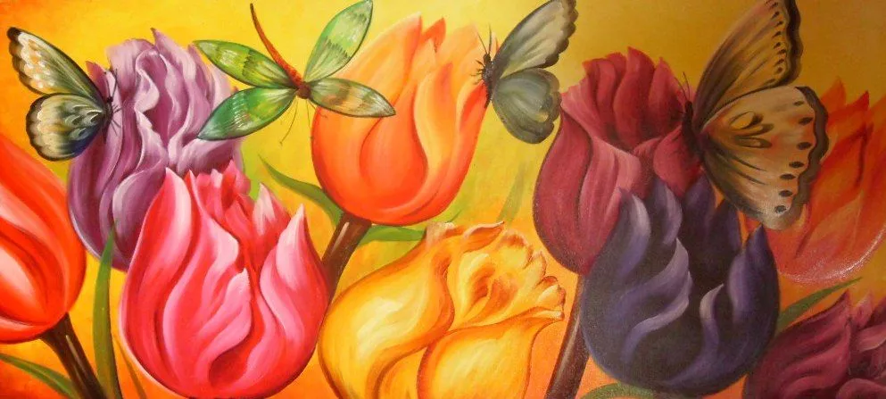 Flores para pintar en cuadros - Imagui
