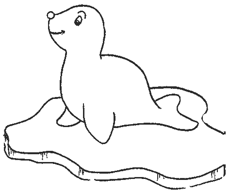 Dibujos para colorear de una foca - Imagui