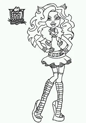 Imagenes y fotos: Monster High, Dibujos de Clawdeen Wolf, para Pintar