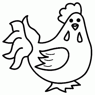 Una gallina animada para colorear - Imagui