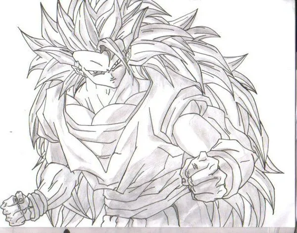 Goku dibujado con lapiz - Imagui
