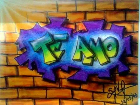 TE AMO - Graffiti & Abstract Background Wallpapers on Desktop ...