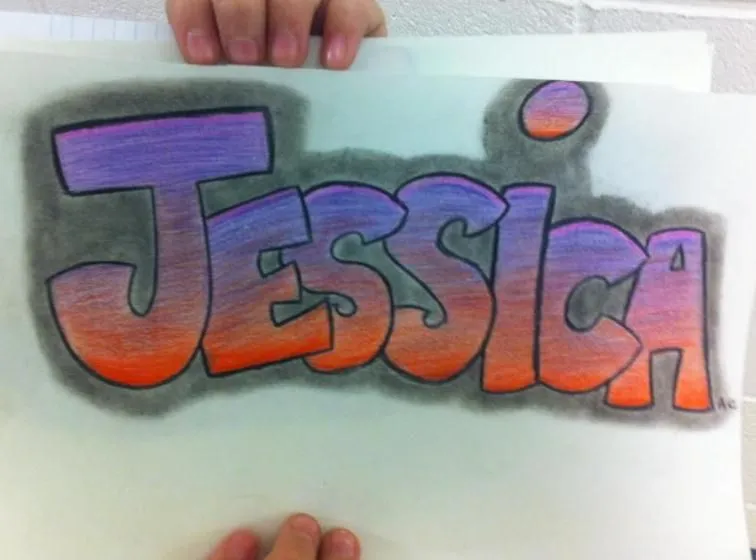 Jessica in graffiti - Imagui