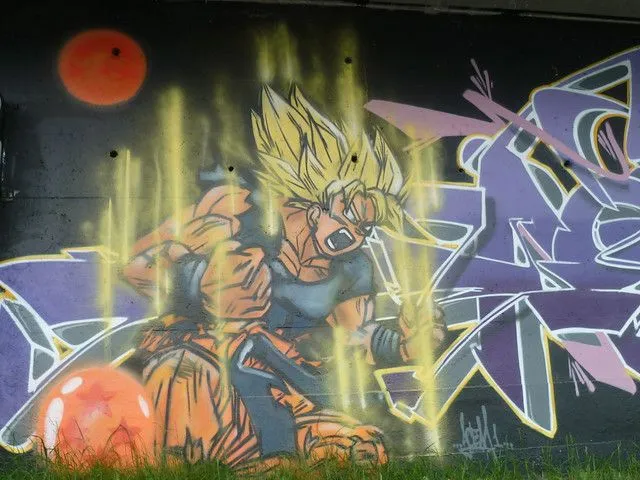 Imagenes de graffitis de goku - Imagui