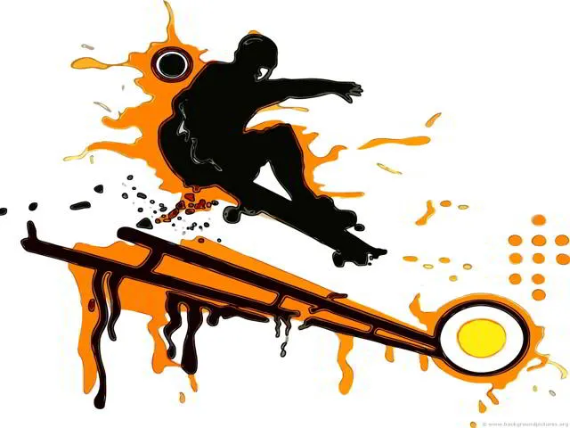 Imagenes Gratis: Skate Boarding, orange