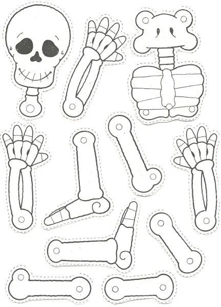 Imágenes sobre Halloween | Esqueleto para armar, Cosas de halloween,  Actividades de halloween