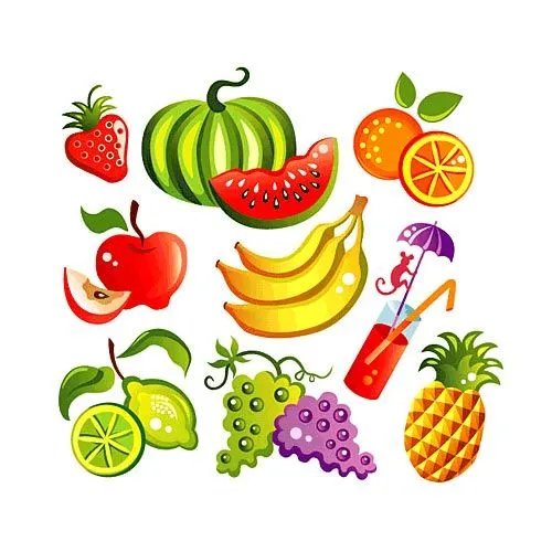 Dibujos de frutas animadas color - Imagui