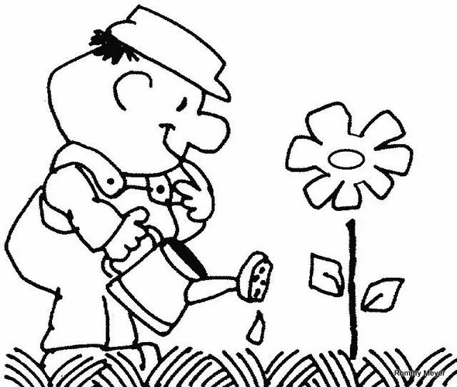 Jardinero para dibujar - Imagui
