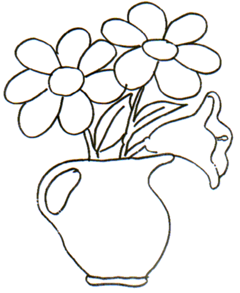 Dibujo de florero para colorear - Imagui
