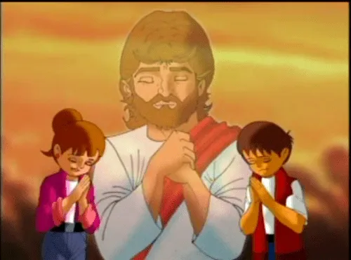 Imagenes de Jesus: orando con niños