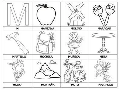 imágenes con la letra M para escolares | Educación | Pinterest ...