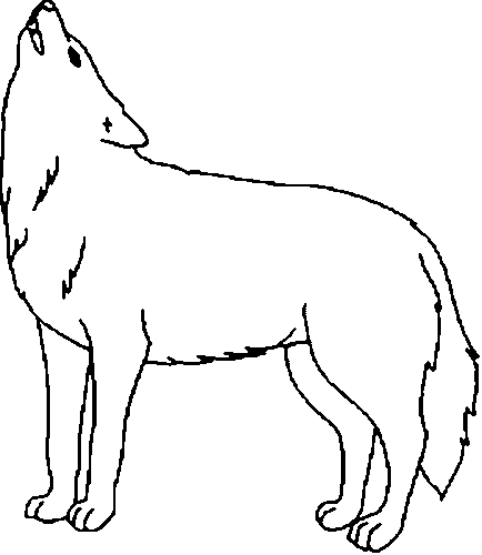 Dibujo para colorear de lobo - Imagui