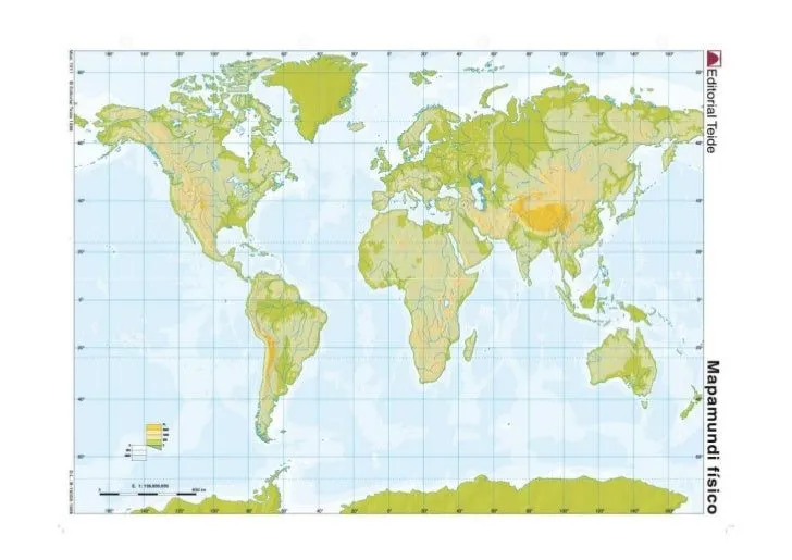 Mapa del mundo fisico mudo - Imagui