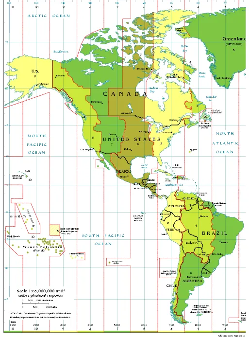 Imagenes de mapas del continente americano con sus capitales - Imagui