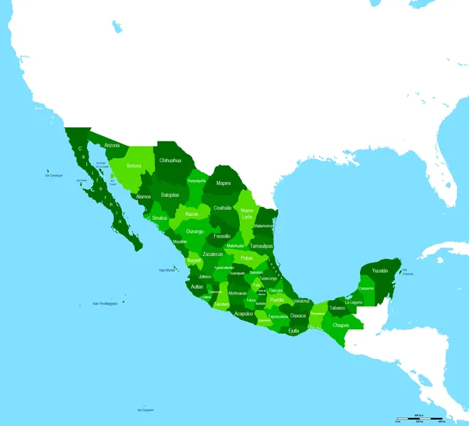 Imagenes de mapas de divisiones regionales de mexico - Imagui