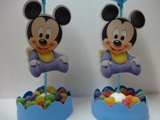 Centro de mesa do Mickey Baby | Buum Balloon | Elo7