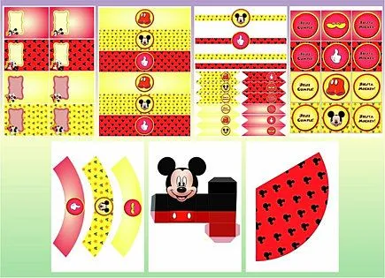 Kit imprimible Mickey Mouse gratis - Imagui