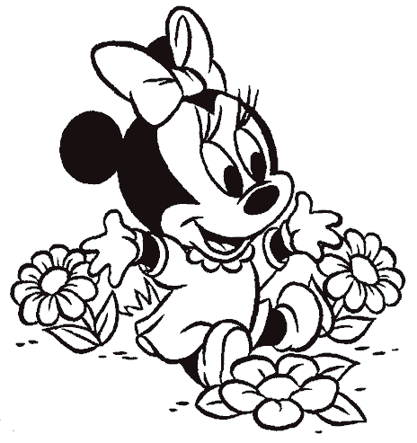 Minnie Mouse blanco y negro - Imagui