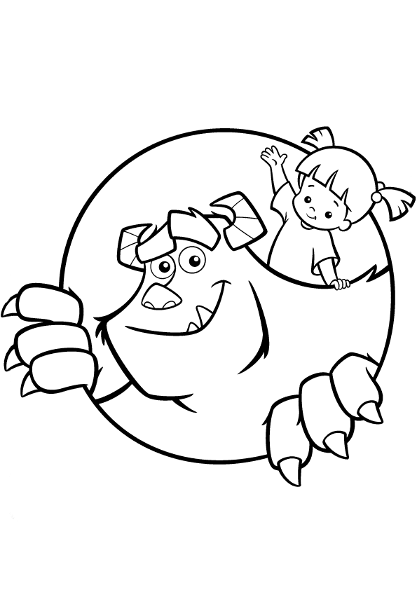 COLOREA TUS DIBUJOS: Monster Inc en blanco y negro COLOREA TUS DIBUJOS: Monster Inc en blanco y negro