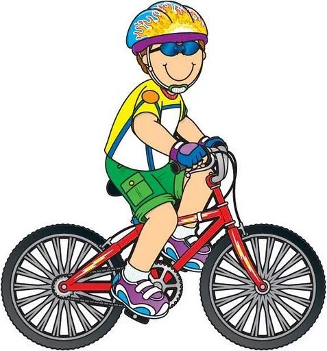 Imagenes de niños en bicicleta en caricatura - Imagui