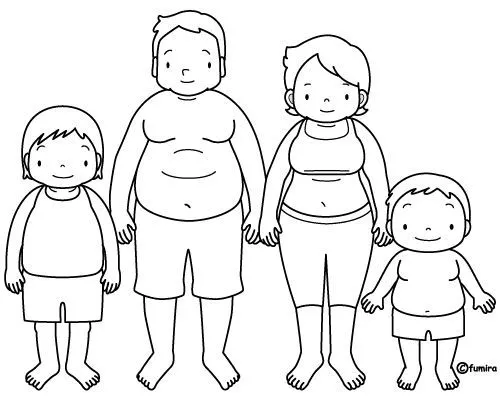 Dibujos para colorear de gente obesa - Imagui