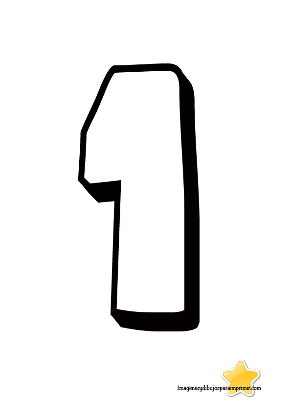 Moldes de numeros grandes para imprimir del 1 al 10 Moldes de numeros grandes para imprimir del 1 al 10