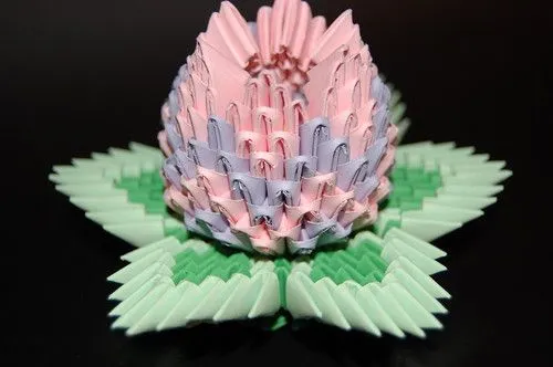 Flores en origami en 3D - Imagui