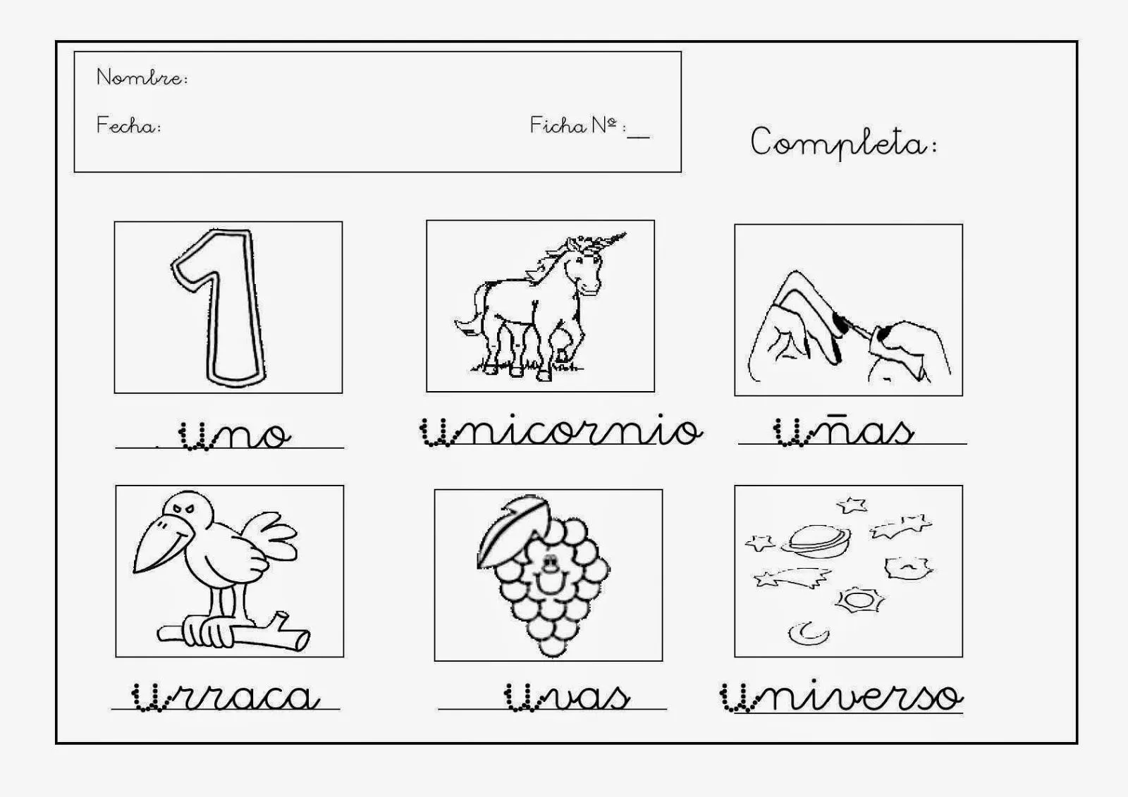 Imágenes de palabras con letra u | Material para maestros ...
