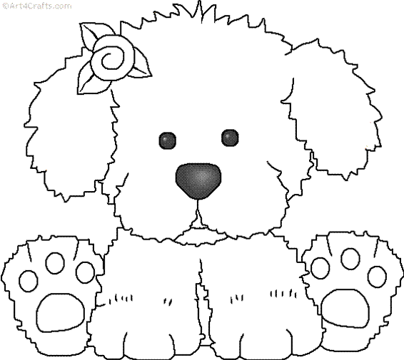 Dibujos de perritos bonitos para colorear - Imagui