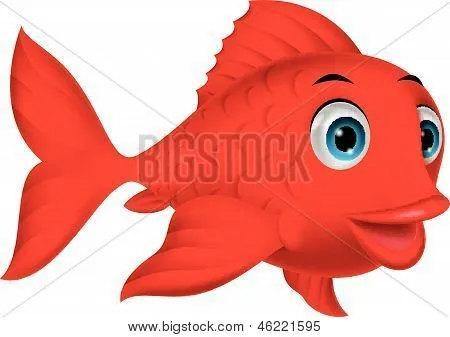 Vectores y fotos en stock de Caricatura lindo pez rojo | Bigstock
