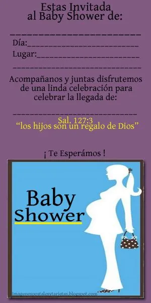 Imagenes Postales y Tarjetas: Invitación para Baby Shower Cristiano