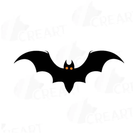 Imágenes prediseñadas de siluetas de murciélagos de Halloween: - Etsy México