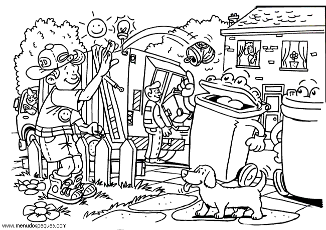 Dibujos infantiles para colorear sobre el reciclaje - Imagui