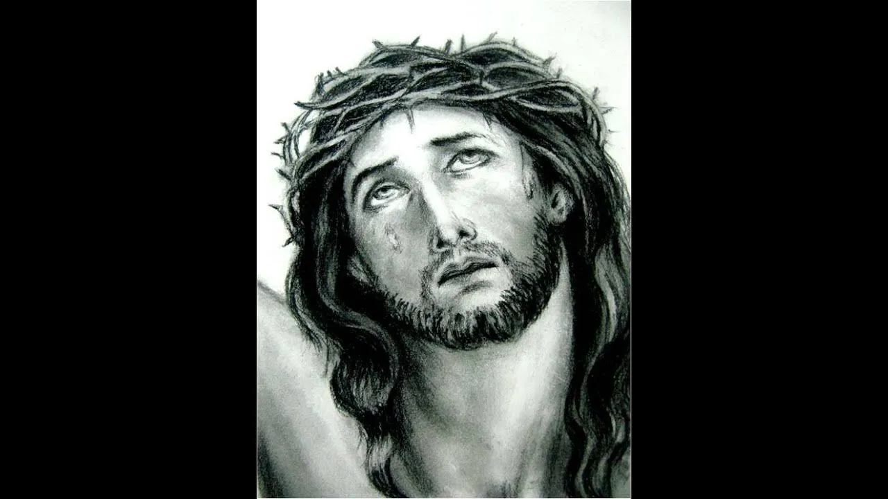 Clases de Dibujo artístico rostro de Cristo - YouTube
