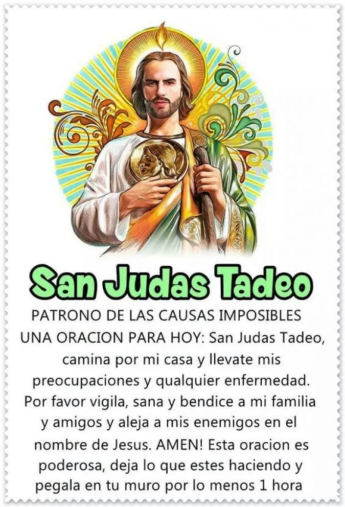 Imágenes de San Judas Tadeo con frases | Tus Buenas Noticias