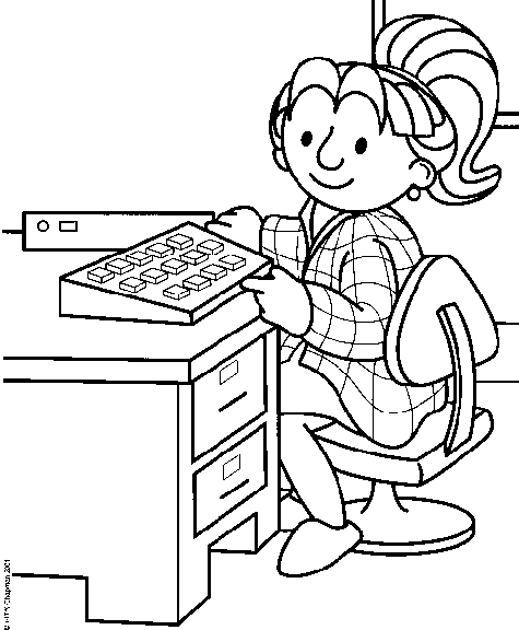 Dibujo para colorear del dia de la secretaria - Imagui